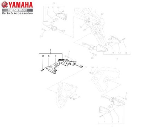 PISCA DIANTEIRO DIREITO PARA XT660Z TÉNÉRÉ ORIGINAL YAMAHA