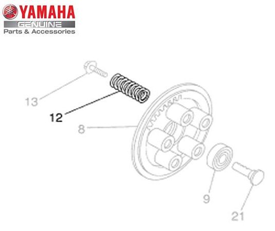 MOLA DE COMPRESSAO DA EMBREAGEM PARA XT660R E XT660Z TÉNÉRÉ ORIGINAL YAMAHA