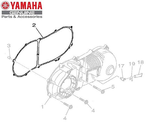 GAXETA OU JUNTA DA TAMPA DA CARCAÇA PARA NMAX 160 ORIGINAL YAMAHA