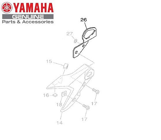 SUPORTE DO PISCA DIANTEIRO PARA XJ6-N ORIGINAL YAMAHA