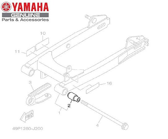 BUCHA DA BALANÇA PARA CRYPTON T115 2010 A 2016 ORIGINAL YAMAHA