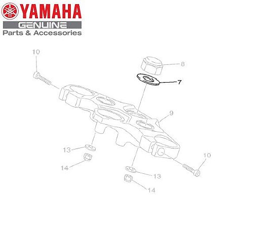 ARRUELA PLANA DA MESA SUPERIOR PARA XJ-6 , FAZER , LANDER E VÁRIOS MODELOS ORIGINAL YAMAHA