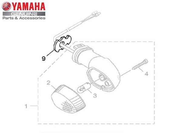 SUPORTE DO PISCA PARA YBR125 , FACTOR , XTZ125 , LANDER , TENERE , CROSSER ORIGINAL YAMAHA