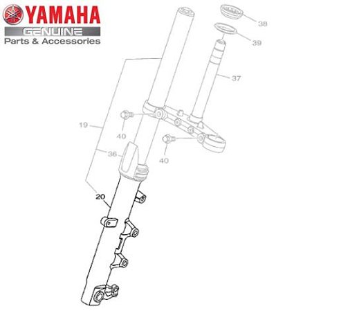 TUBO EXTERNO DIREITO PARA MT-03 E YZF-R3 ORIGINAL YAMAHA