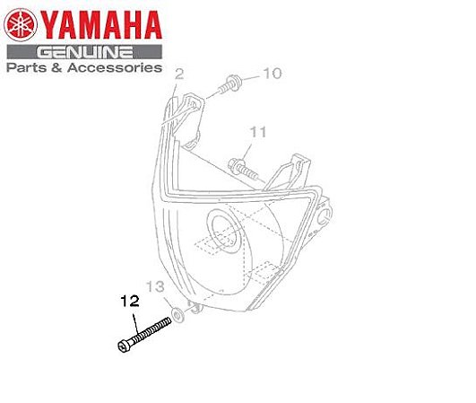 PARAFUSO DE REGULAGEM DO FAROL PARA XTZ250 LANDER E XTZ150 CROSSER ORIGINAL YAMAHA