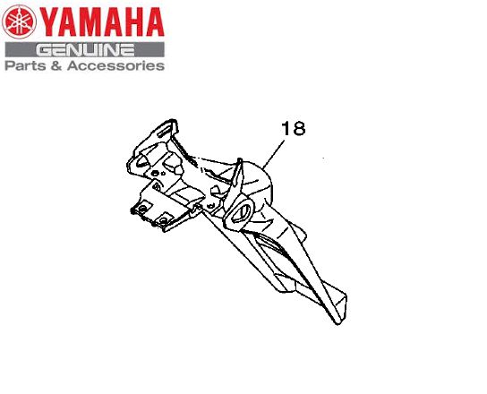 SUPORTE DA LICENÇA ( PLACA ) PARA XTZ250 NOVA LANDER ABS 2020 A 2023 ORIGINAL YAMAHA