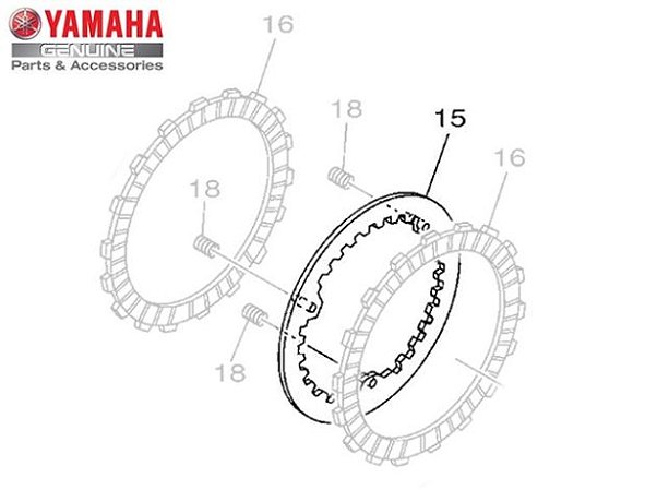 PLACA DE PRESSAO DA EMBREAGEM PARA CRYPTON 115 ORIGINAL YAMAHA
