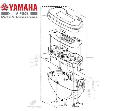 VELOCIMETRO COMPLETO YS250 FAZER 2016 E 2017 BLUE FLEX ORIGINAL YAMAHA