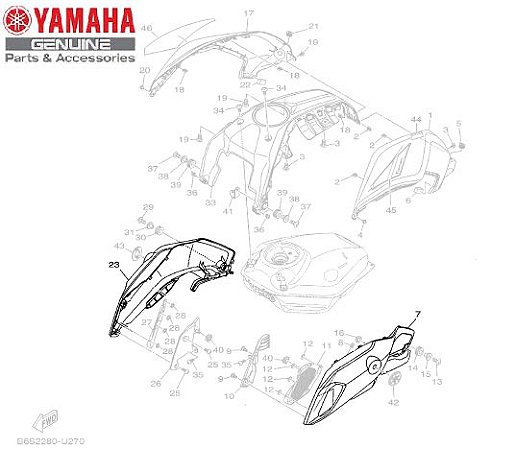 TOMADA DE AR PARA MT-07 2019 A 2022 ORIGINAL YAMAHA