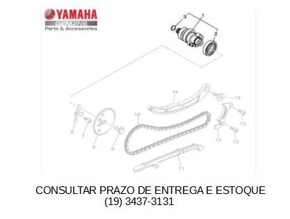 EIXO DE COMANDO CONJUNTO PARA NEO 125 2017 ATE 2024 ORIGINAL YAMAHA (CONSULTAR PRAZO DE ENTREGA E ESTOQUE)