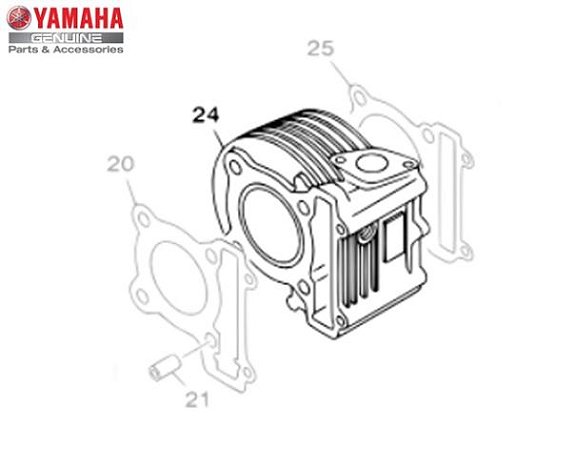 CILINDRO DO MOTOR PARA AT115 NEO 2005 A 2012 ORIGINAL YAMAHA