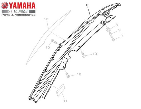 CARENAGEM TRASEIRA PARA CRYPTON 115 ORIGINAL YAMAHA