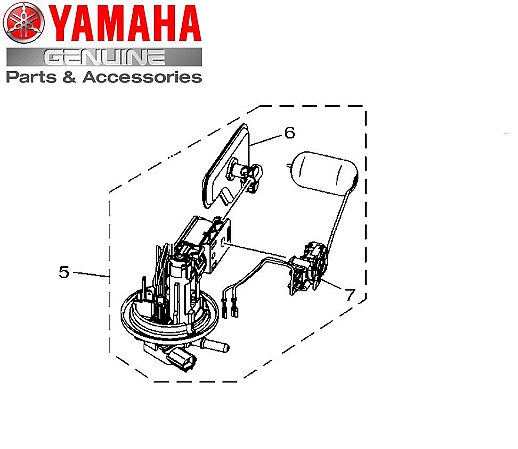 BOMBA DE COMBUSTIVEL COMPLETA PARA NMAX 160 2021 E 2022 ORIGINAL YAMAHA (**CONSULTAR ESTOQUE**)