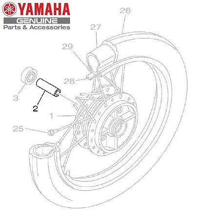 ESPAÇADOR DA RODA TRASEIRA PARA CRYPTON 115 2010 A 2016 ORIGINAL YAMAHA