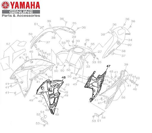 GUIA DE AR PARA XTZ250 NOVA LANDER ABS ORIGINAL YAMAHA