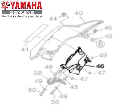 PAINEL INTERNO DA TOMADA DE AR PARA MT-03 2017 A 2020 ORIGINAL YAMAHA