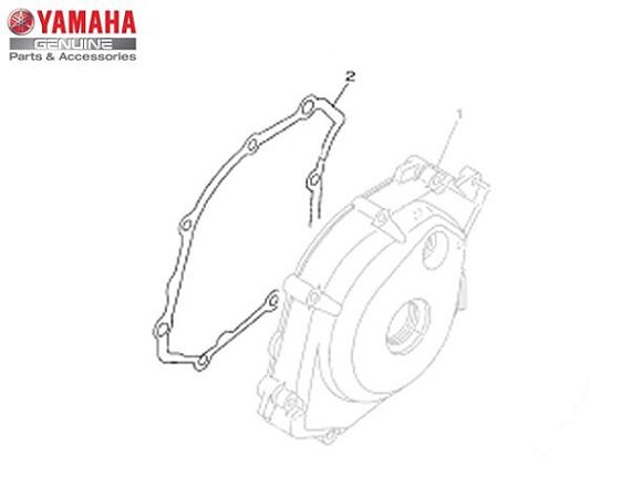 JUNTA DA TAMPA ESQUERDA DO MOTOR PARA YBR125 , XTZ125 , TTR125 ORIGINAL YAMAHA (CONSULTAR PRAZO DE ENTREGA E ESTOQUE)