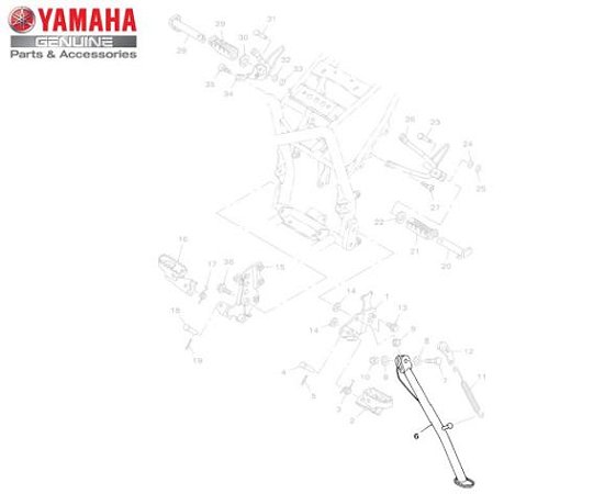 CAVALETE LATERAL PARA XTZ250 LANDER ORIGINAL YAMAHA