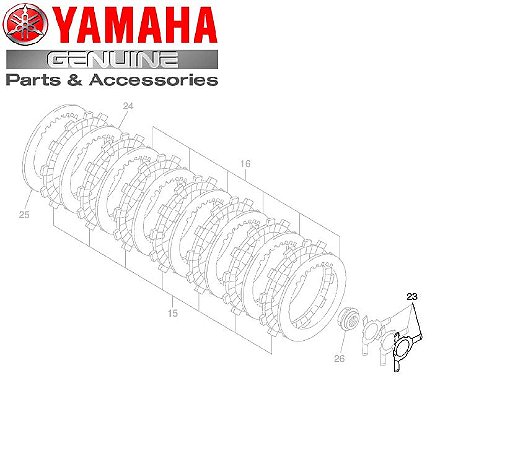 MOLA DA EMBREAGEM PARA YZF-R1 2007 E 2008 ORIGINAL YAMAHA