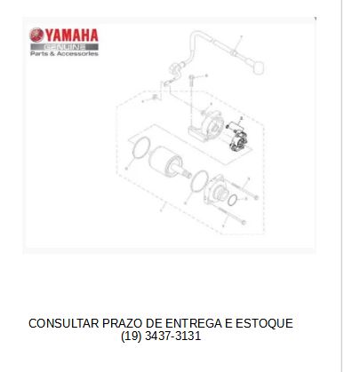 JOGO DE ESCOVAS DO MOTOR DE PARTIDA PARA XT 250 Z TÉNÉRÉ / LANDER E FAZER 250 / FZ 25 2018 ATE 2023 ORIGINAL YAMAHA (CONSULTAR PRAZO DE ENTREGA E ESTOQUE)