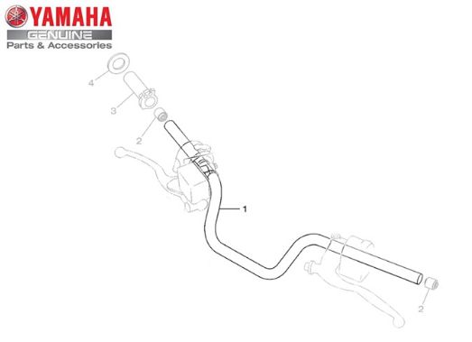 GUIDÃO PARA YS FAZER 250 DE 2006 A 2010 E FAZER EL 2008 E 2010 ORIGINAL YAMAHA