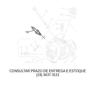 VELA DE IGNIÇÃO (NGK CR7HSA) YBR125 ATÉ 2015 /NEO 115 2005 ATE 2008 ORIGINAL YAMAHA (CONSULTAR PRAZO DE ENTREGA E ESTOQUE)