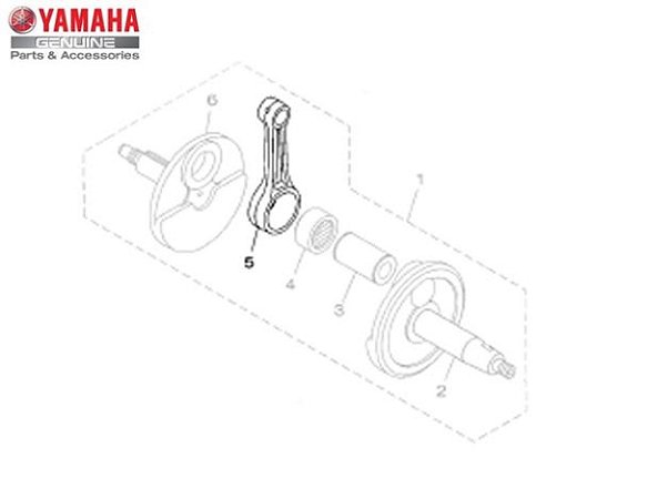 BIELA DO MOTOR PARA FAZER 150, FZ 15 2023 E 2024, FACTOR 150, CROSSER 150 ORIGINAL YAMAHA (CONSULTAR PRAZO DE ENTREGA E ESTOQUE)