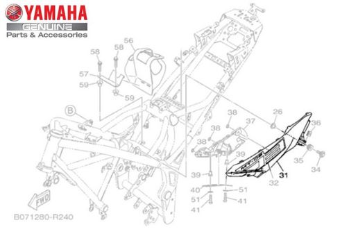 TOMADA DE AR ESQUERDA PARA MT-03 2017 A 2020 ORIGINAL YAMAHA