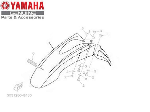 PARALAMA DIANTEIRO PARA XTZ250 LANDER E XTZ125 ORIGINAL YAMAHA