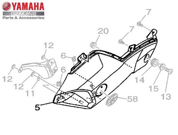 TOMADA DE AR ESQUERDA MT-07 2016 A 2018 ORIGINAL YAMAHA