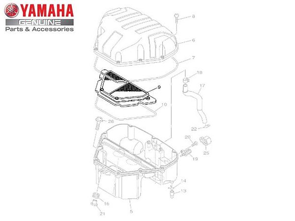 ELEMENTO DO FILTRO DE AR XJ6-N, XJ6-F ORIGINAL YAMAHA