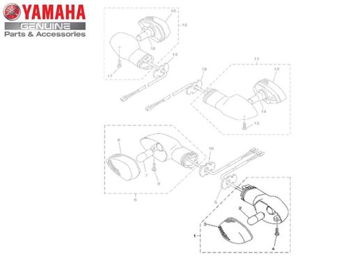 PISCA DIANTEIRO ESQUERDO CONJUNTO XJ6 N E F ORIGINAL YAMAHA