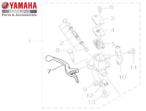 MANETE DE FREIO OU ALAVANCA DIREITA NMAX 160 ORIGINAL YAMAHA (CONSULTAR PRAZO DE ENTREGA E ESTOQUE)