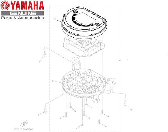 TAMPA SUPERIOR DO VELOCIMETRO PARA NMAX 160 ORIGINAL YAMAHA (CONSULTAR ESTOQUE E PRAZO DE ENTREGA)