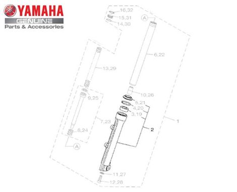 TUBO EXTERNO ESQUERDO SUSPENÇÃO DIANTEIRA NMAX 160 ORIGINAL YAMAHA (CONSULTAR PRAZO DE ENTREGA E ESTOQUE)