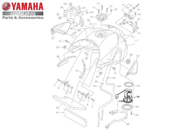 BOMBA DE COMBUSTIVEL COMPLETA PARA MT-09 ORIGINAL YAMAHA