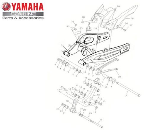 BALANÇA TRASEIRA OU GARFO TRASEIRO PARA MT-07 2016 A 2021 ORIGINAL YAMAHA **ULTIMA PEÇA**