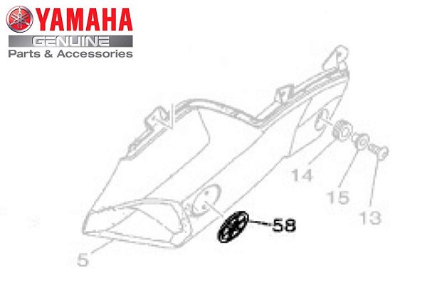 EMBLEMA DA TOMADA DE AR MT-07 E MT-09 ORIGINAL YAMAHA