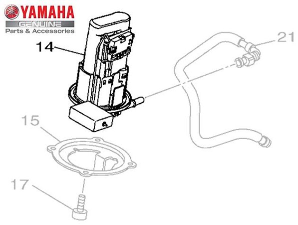 BOMBA DE COMBUSTIVEL COMPLETA PARA MT-07 ORIGINAL YAMAHA