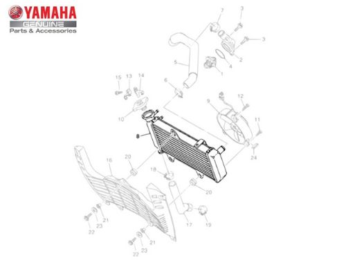 RADIADOR PARA XT660R ORIGINAL YAMAHA