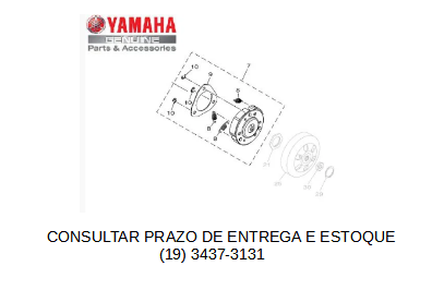 EMBREAGEM CENTRIFUGA CONJUNTO PARA NOVA NEO 125 2017 ATE 2025 ORIGINAL YAMAHA (CONSULTAR PRAZO DE ENTREGA E ESTOQUE)