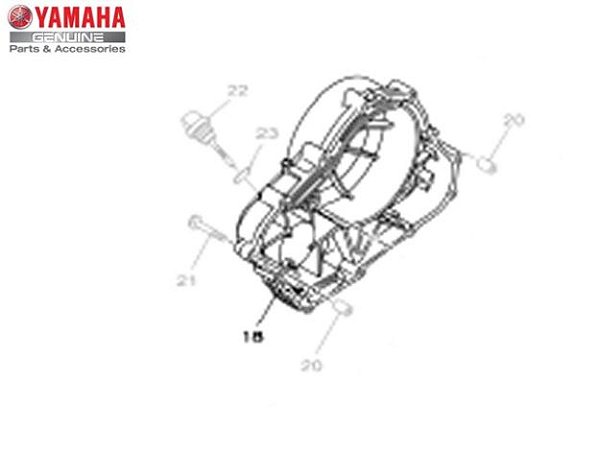 TAMPA DA CARCAÇA LADO DIREITO PARA LINHA 150CC FAZER , FZ 15 2023, FACTOR E CROSSER ORIGINAL YAMAHA