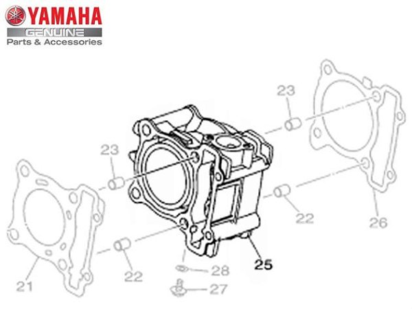 CILINDRO DO MOTOR PARA NMAX 160 2017 A 2020 ORIGINAL YAMAHA