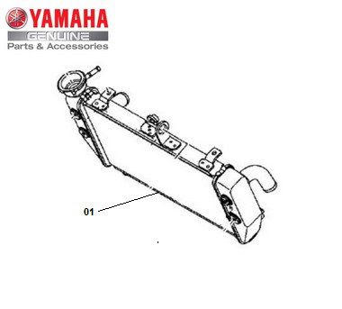 RADIADOR CONJUNTO PARA MT-03 ORIGINAL YAMAHA