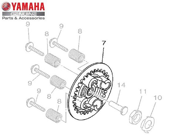 PLATO DA EMBREAGEM PARA MT-03 E YZF-R3 ORIGINAL YAMAHA