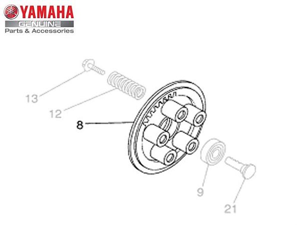 PLATO DA EMBREAGEM PARA XT660R E XT660Z TÉNÉRÉ ORIGINAL YAMAHA