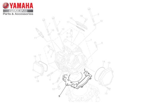 JUNTA DE CABECOTE PARA XT660R E XT660Z TÉNÉRÉ ORIGINAL YAMAHA (CONSULTAR PRAZO DE ENTREGA E ESTOQUE)