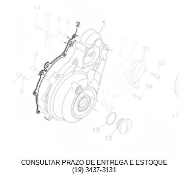 JUNTA DA TAMPA ESQUERDA DO MOTOR PARA XT660R , XT660Z TÉNÉRÉ E MT-03 660CC ORIGINAL YAMAHA (CONSULTAR PRAZO DE ENTREGA E ESTOQUE)