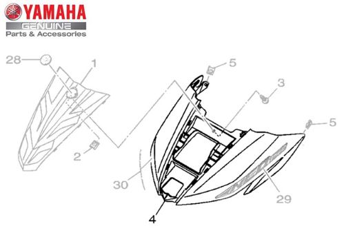 TAMPA FRONTAL PARA YAMAHA NEO 125 UBS ORIGINAL YAMAHA