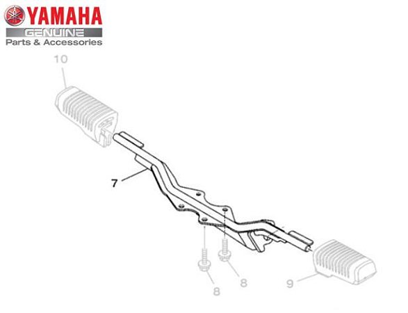 ESTRIBO DIANTEIRO YAMAHA FACTOR 150 E FACTOR 125 2017 EM DIANTE ORIGINAL YAMAHA